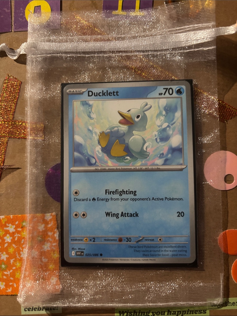 Ducklett Pokémon Card - Blue Water-Type